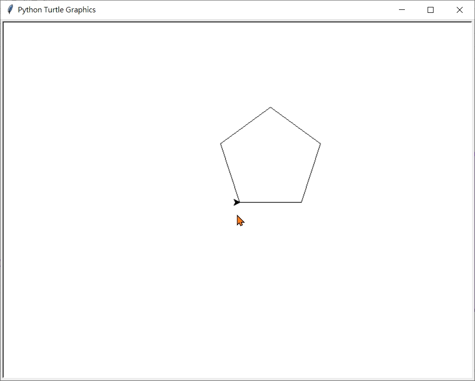 正五邊形繪製結果