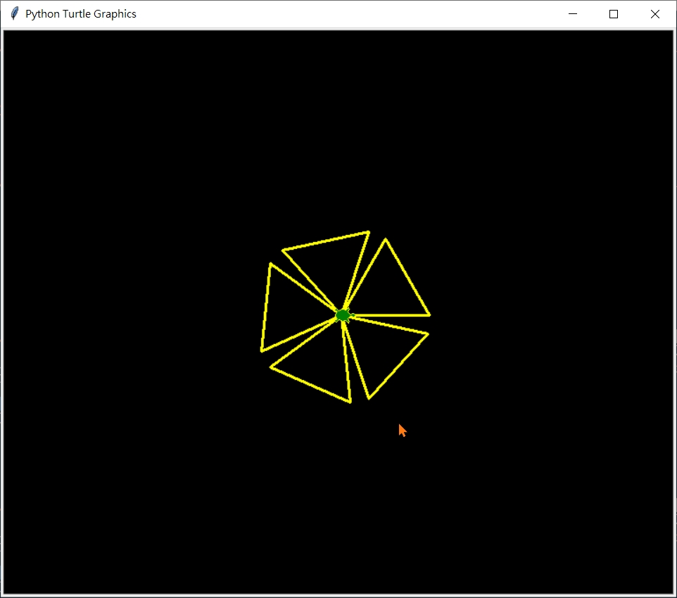 center_A_multiSameRegularPolygon(3, 5, 100)
