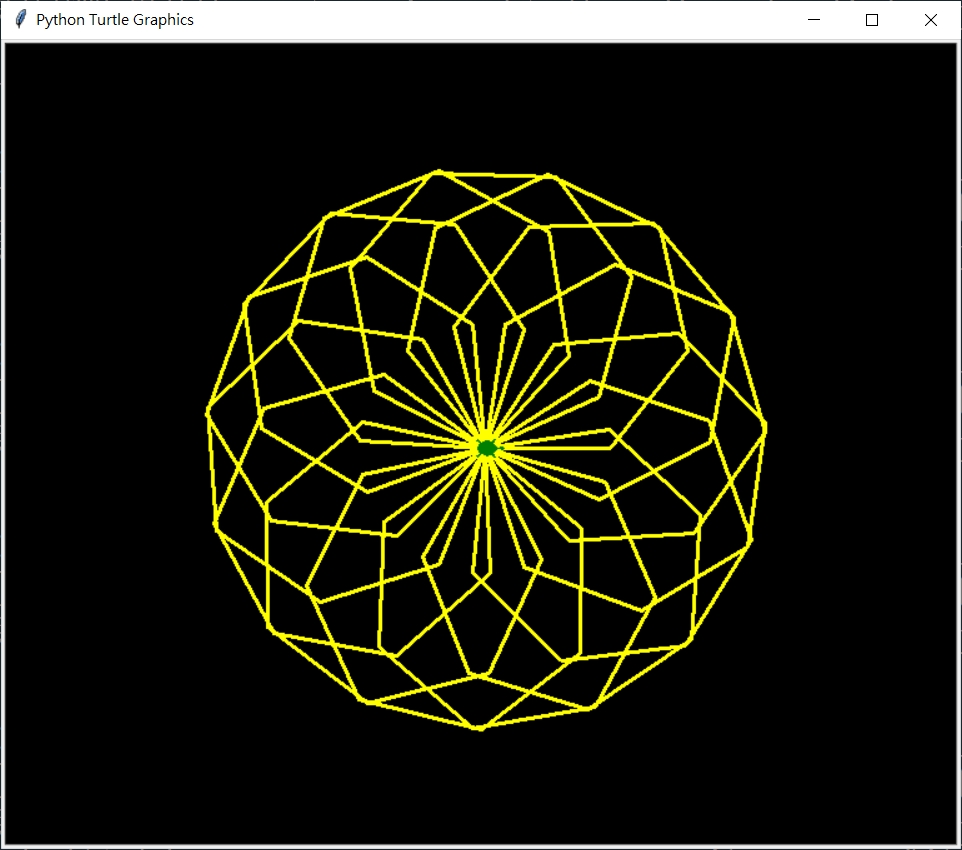 center_A_multiSameRegularPolygon(7, 15, 100)